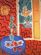 Henri Matisse Red background blue table oil